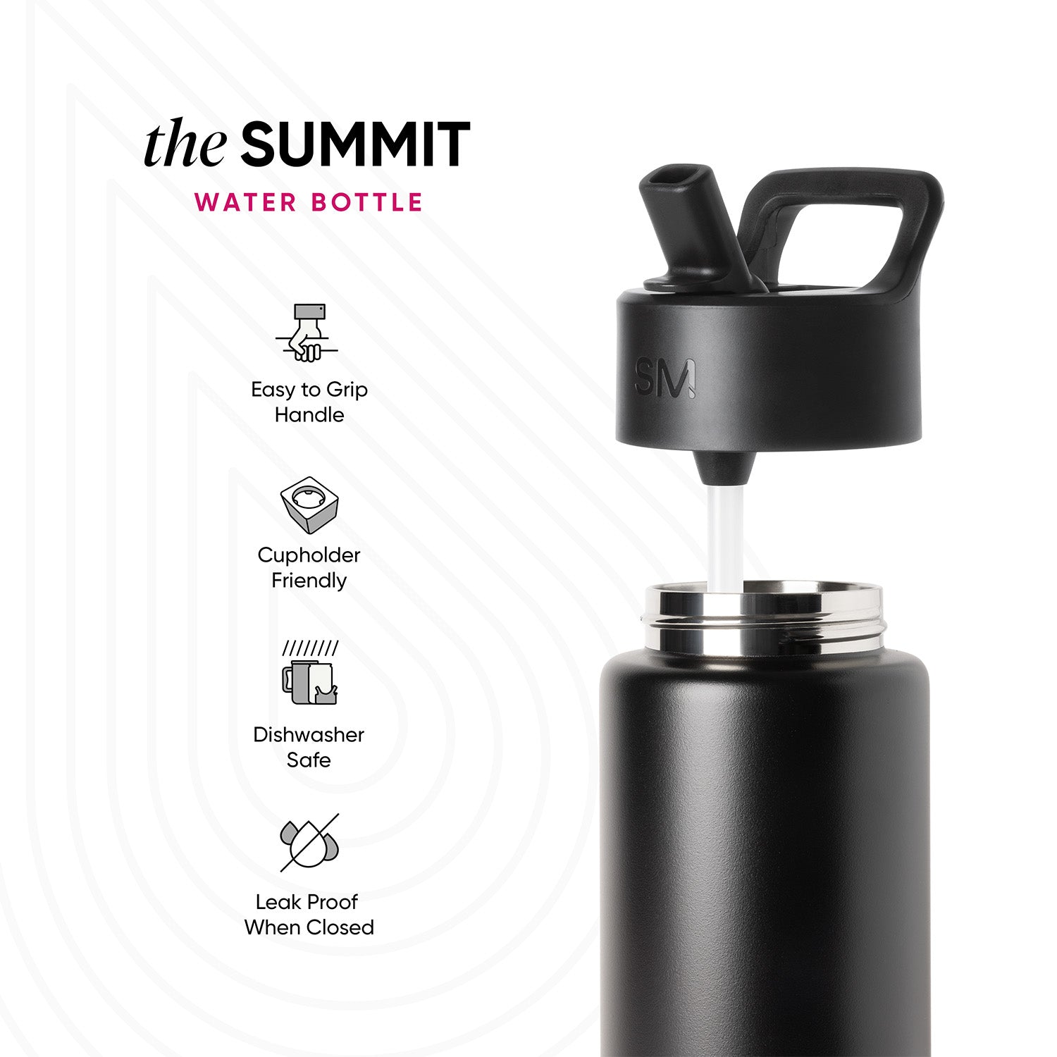 Summit Kids Water Bottle with Straw Lid - Grogu Doodle