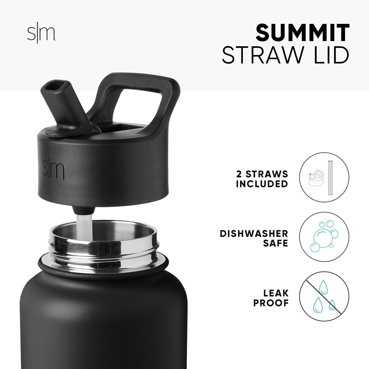 Collegiate Summit Water Bottle with Straw Lid - Jackson State