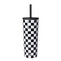 Classic Tumbler - Black and White Checkmate