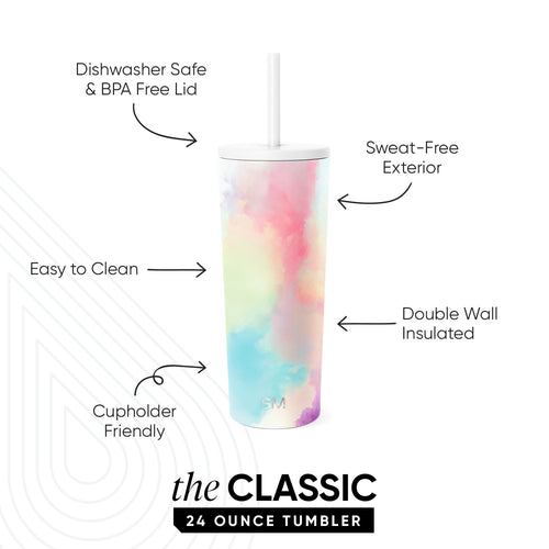 Classic Tumbler - Cotton Candy Tie Dye