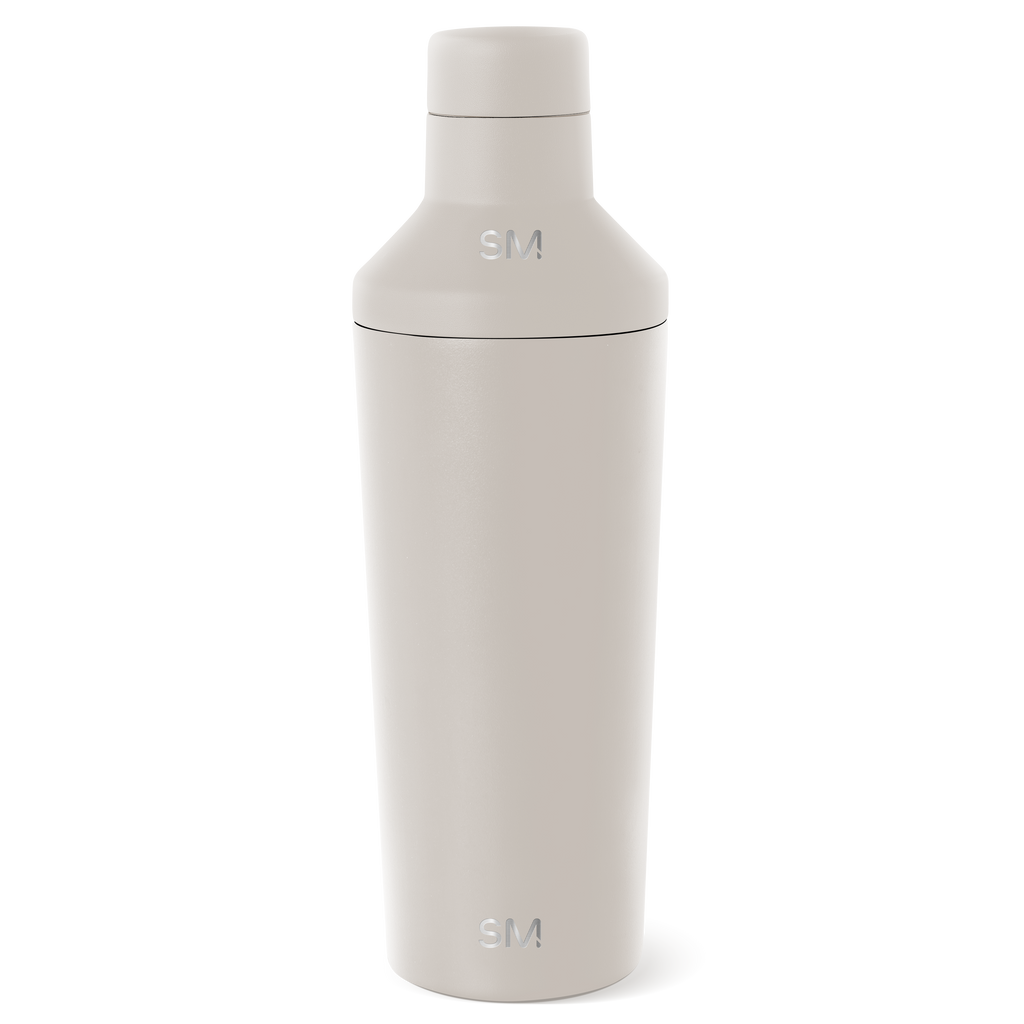 Classic Cocktail Shaker with Jigger Lid - Almond Birch
