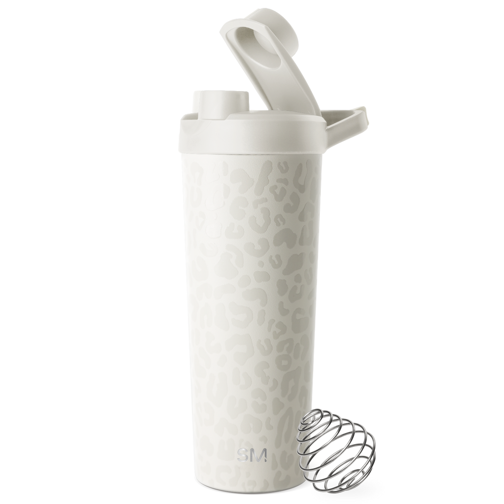 Rally Protein Shaker - Cream Leopard