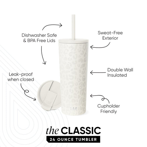 Classic Tumbler - Cream Leopard