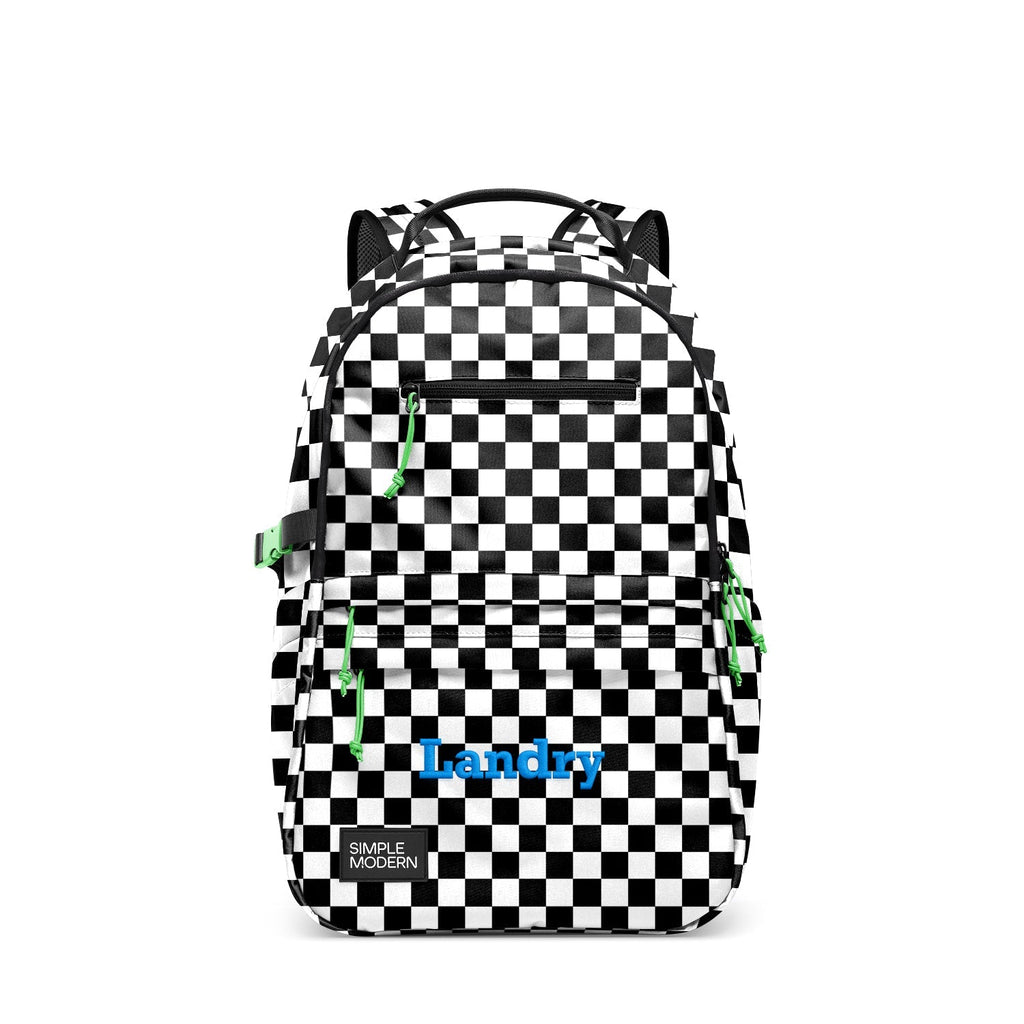 Ellis Backpack 15L - Black and White Checkmate