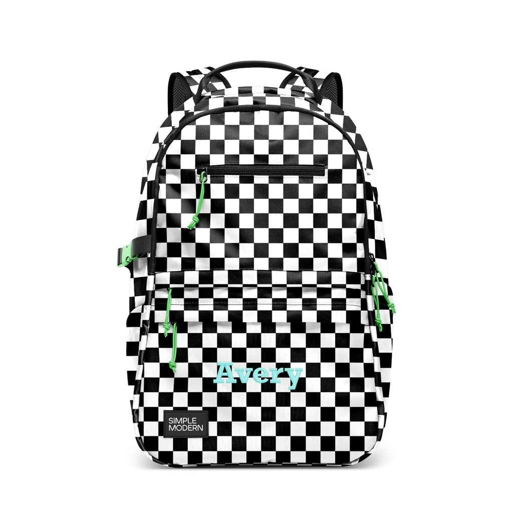 Ellis Backpack 20L - Black and White Checkmate