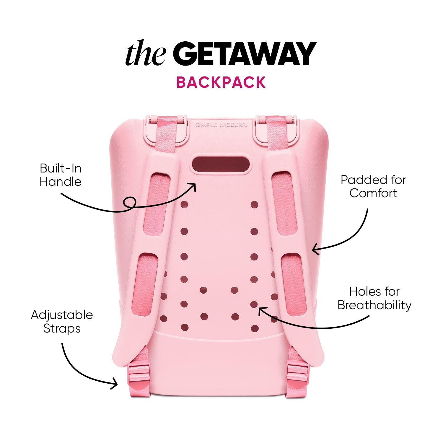 Medium Getaway Backpack - Blush