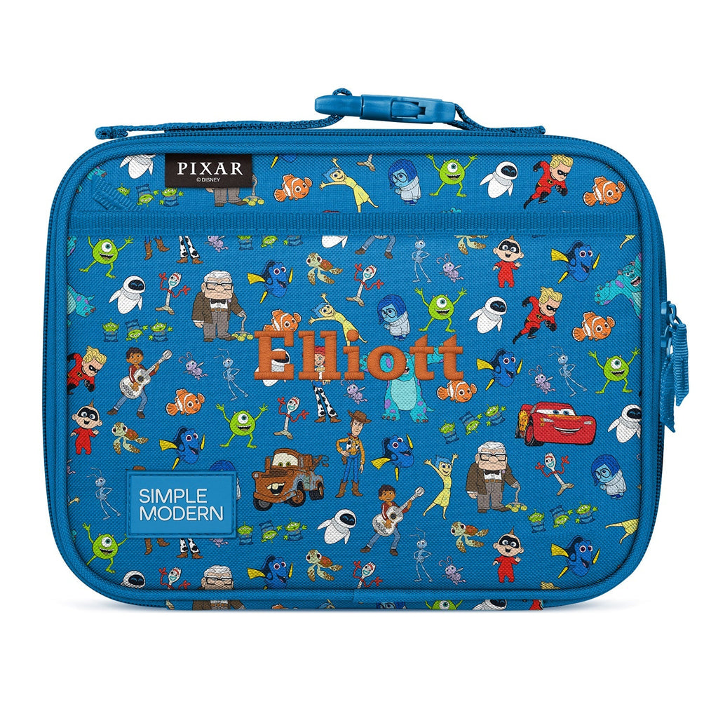 Hadley Lunch Bag - Pixar Mashup on Blue