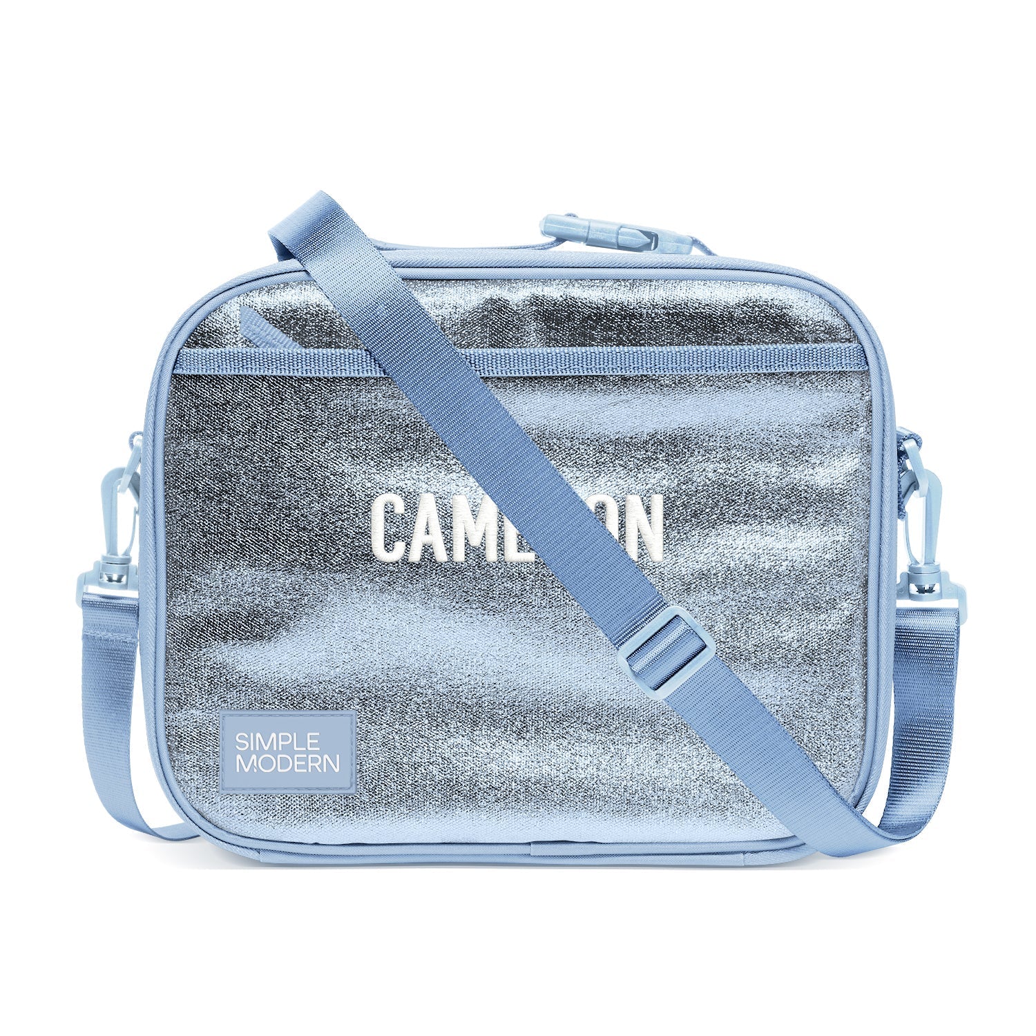 Hadley Lunch Bag with Shoulder Strap - Summer Sky Metallic
