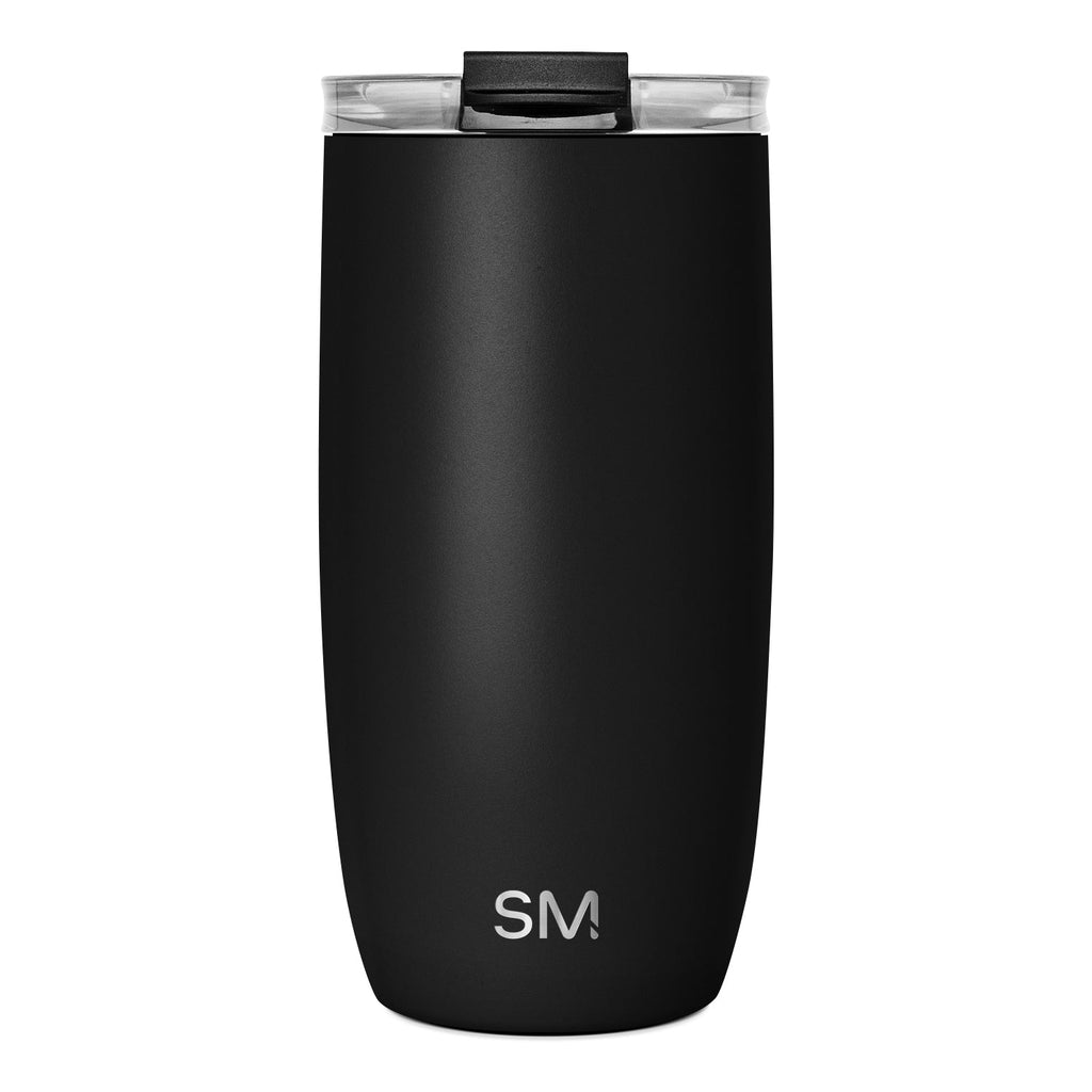 Voyager Tumbler with Clear Flip Lid \u0026 Straw - Midnight Black
