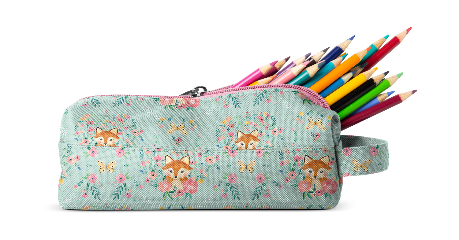 Hudson Pencil Bag - Fox and the Flower