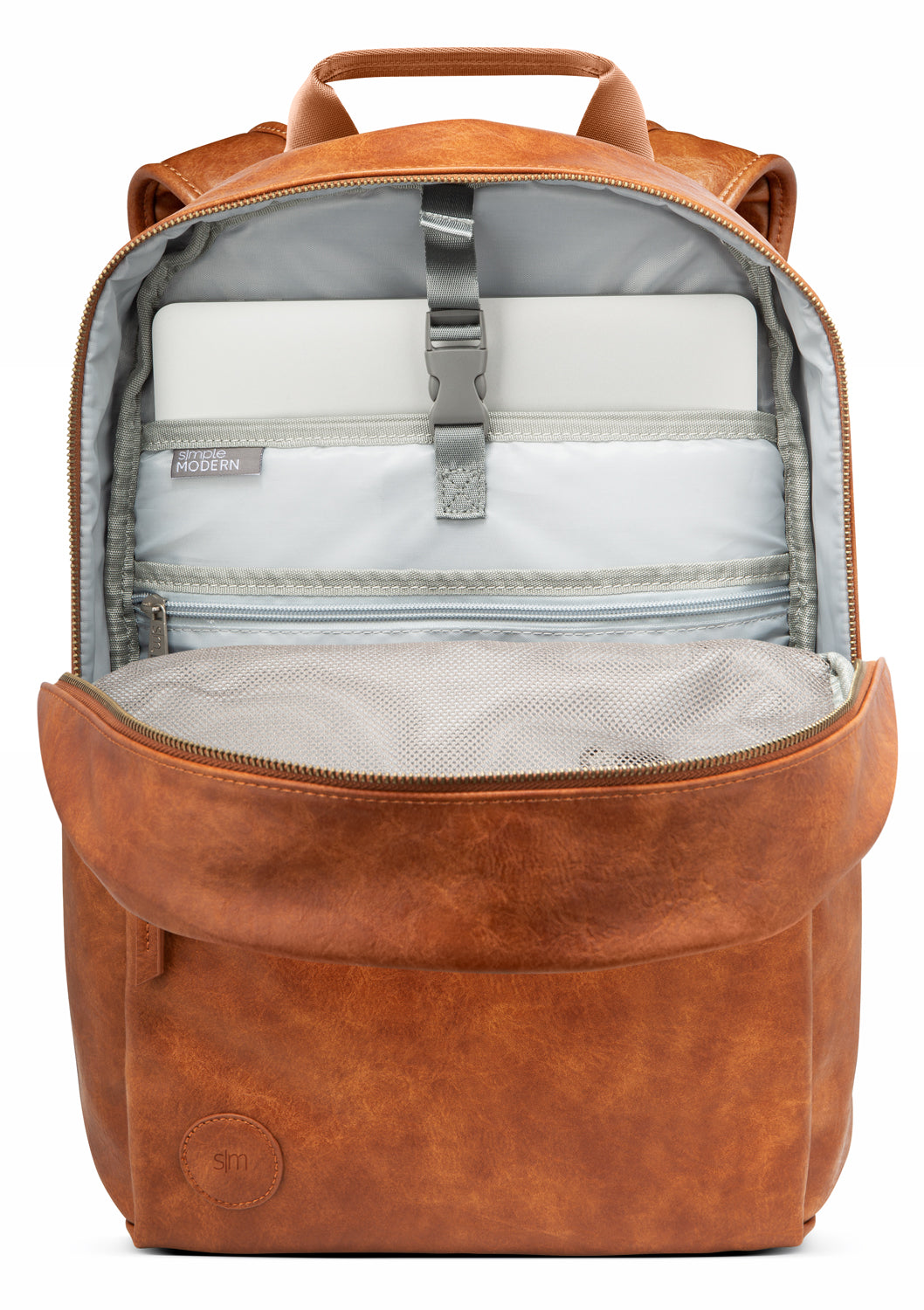 Vegan Leather Legacy Backpack - Gray