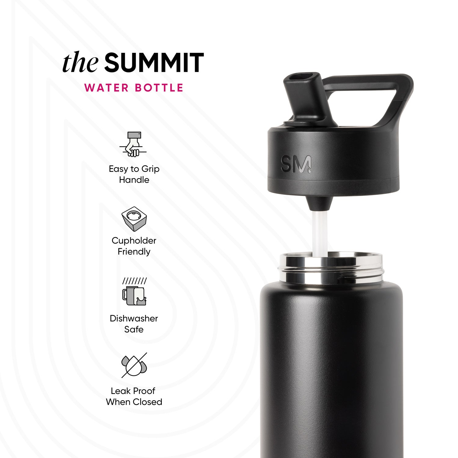 Summit Kids Water Bottle with Straw Lid - Cute Critters