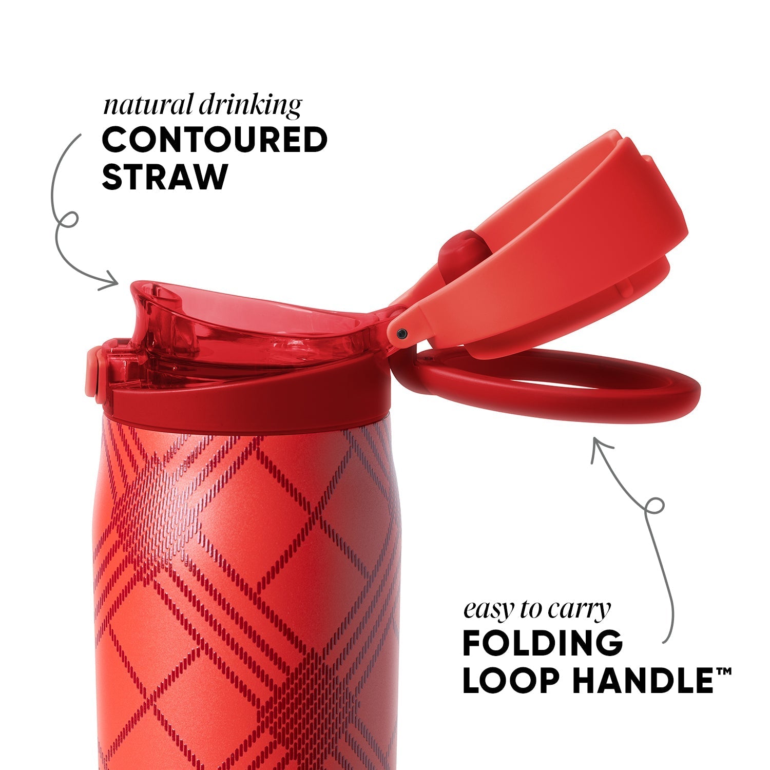 Mesa Loop with Covered Straw - Holiday Flannel