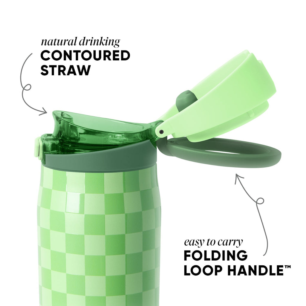 Mesa Loop with Covered Straw - Lime Checkmate