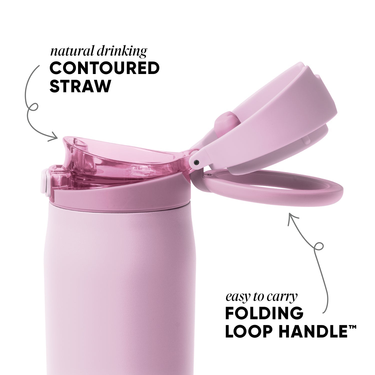 Mesa Loop with Covered Straw - Pink Champagne