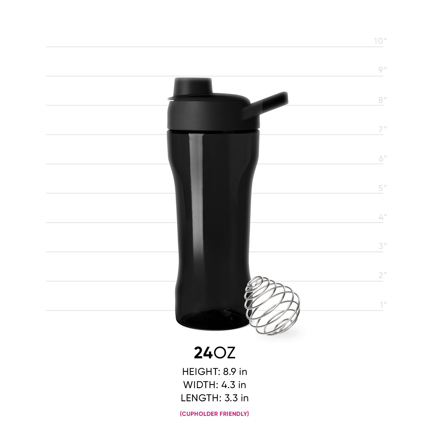 Rally Protein Shaker - Midnight Black