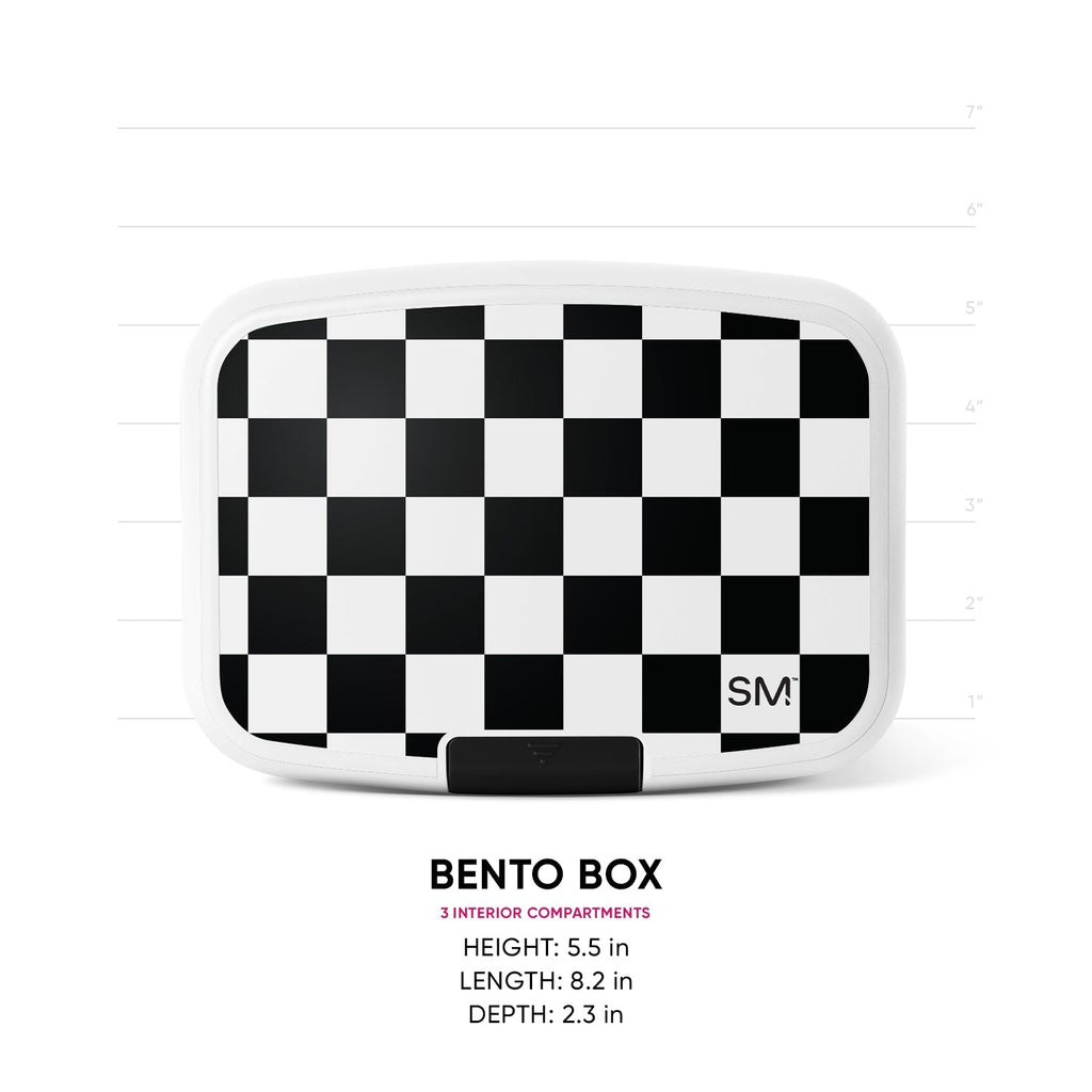 Porter Bento Box - Black and White Checkmate