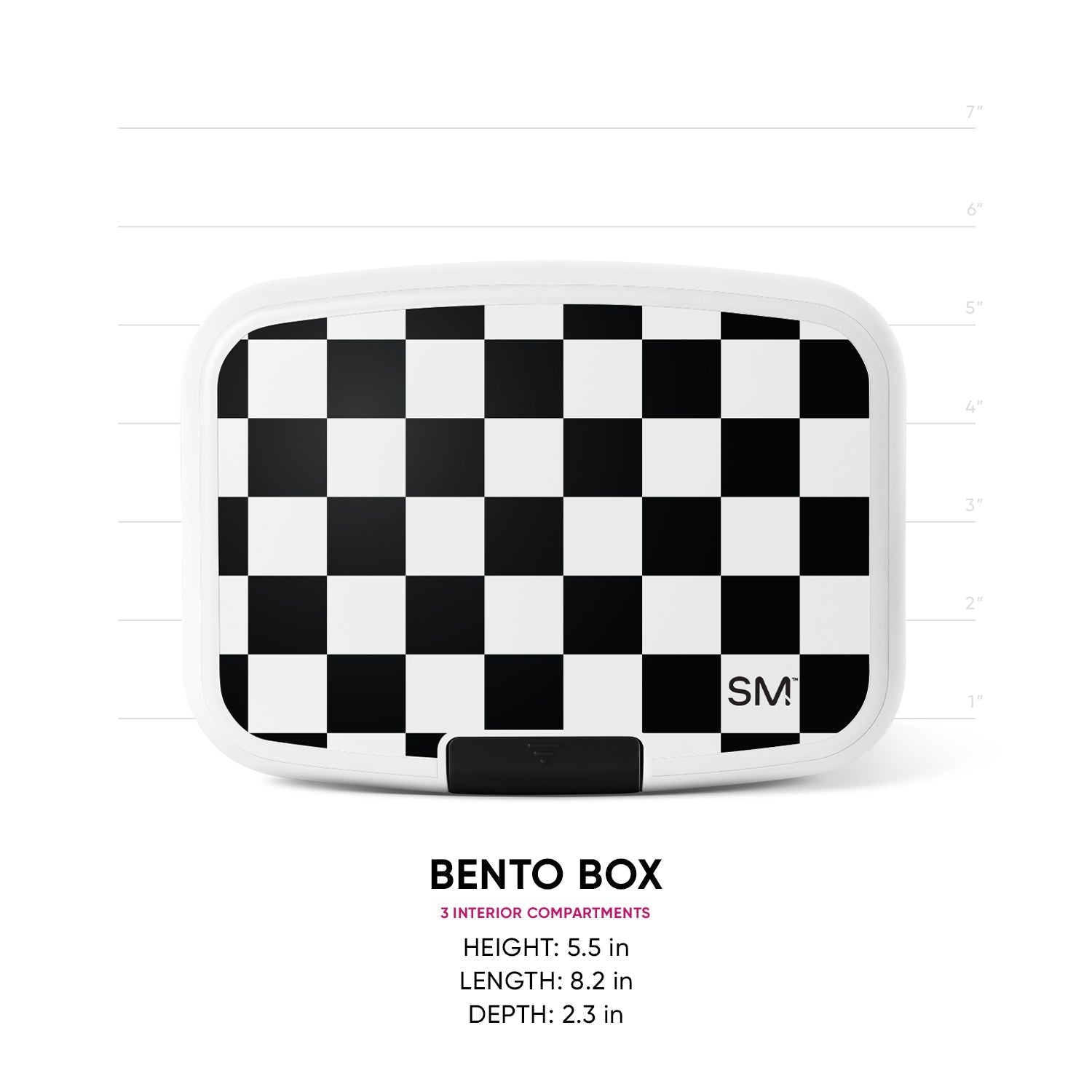 Porter Bento Box - Black and White Checkmate