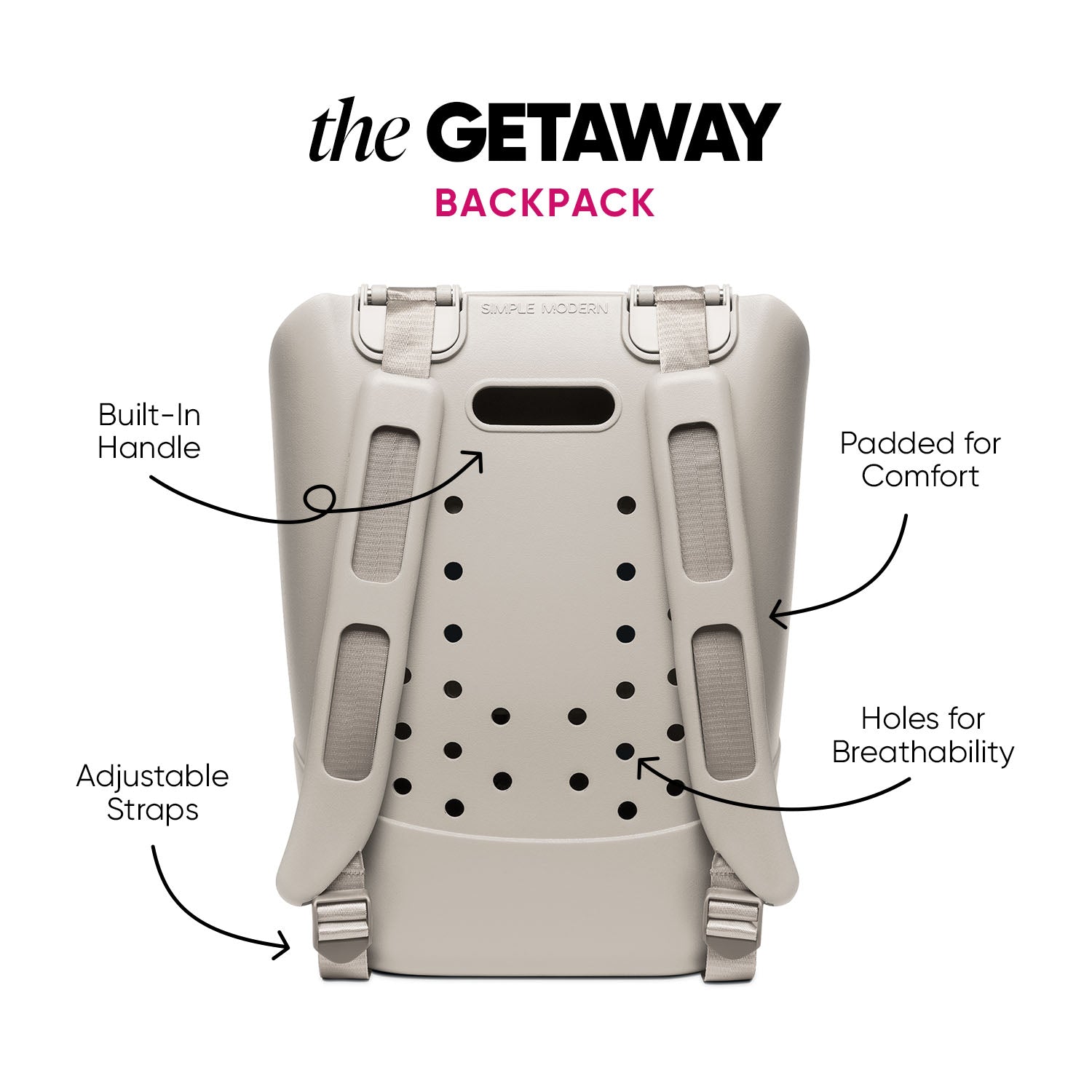 Large Getaway Backpack - Midnight Black