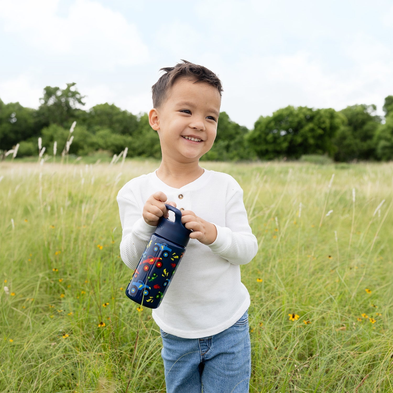 Summit Kids Water Bottle with Straw Lid - Spiderman Friends