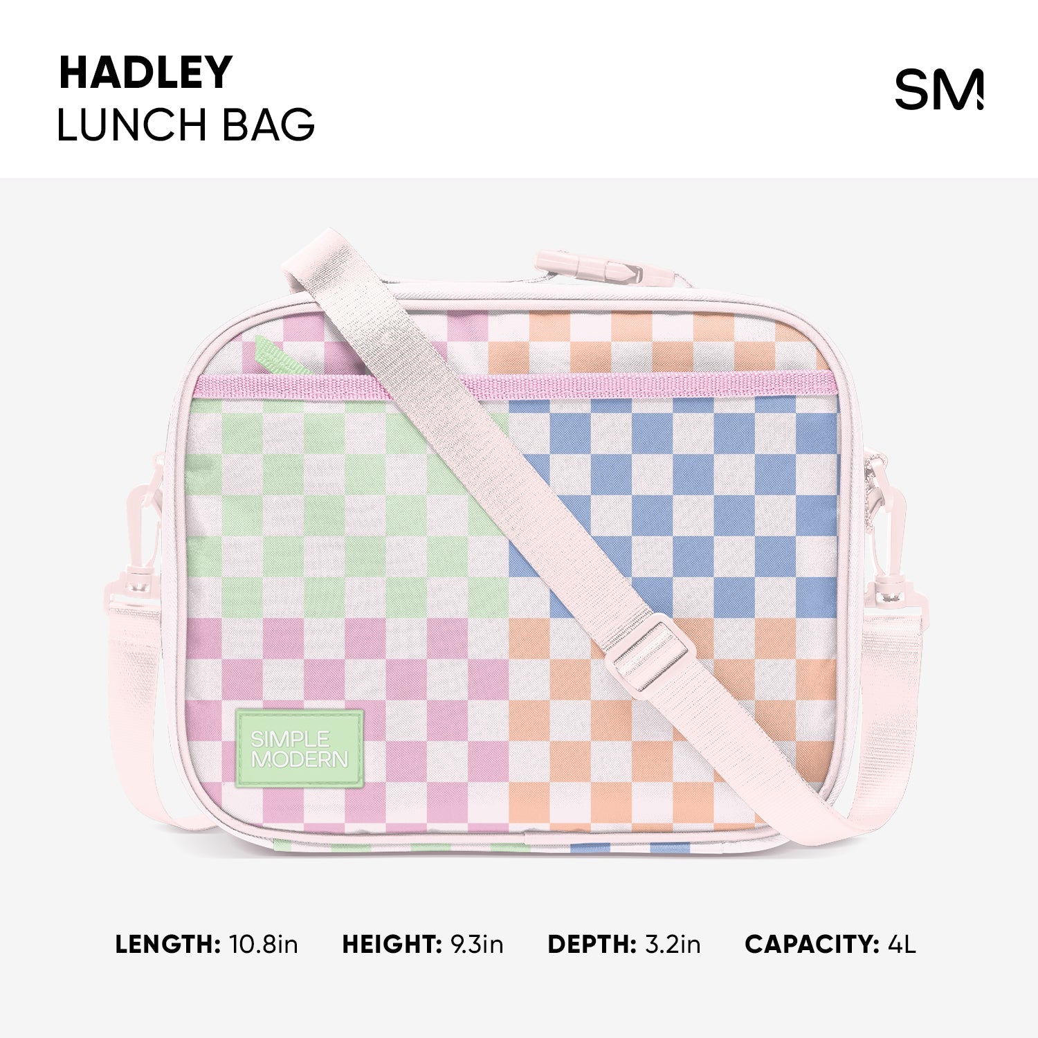 Hadley Lunch Bag with Shoulder Strap - Summer Sky Metallic