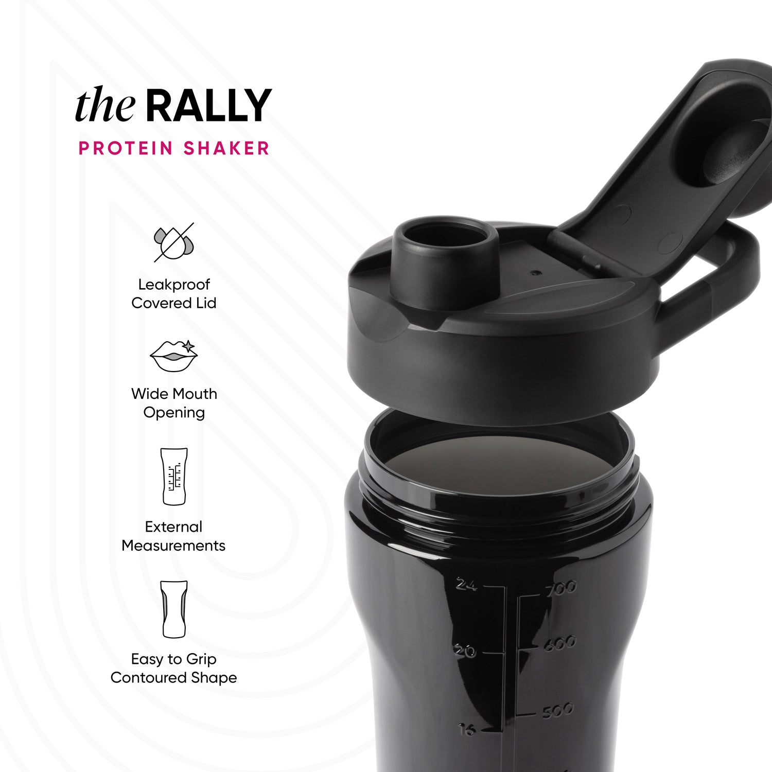 Rally Protein Shaker - Midnight Black