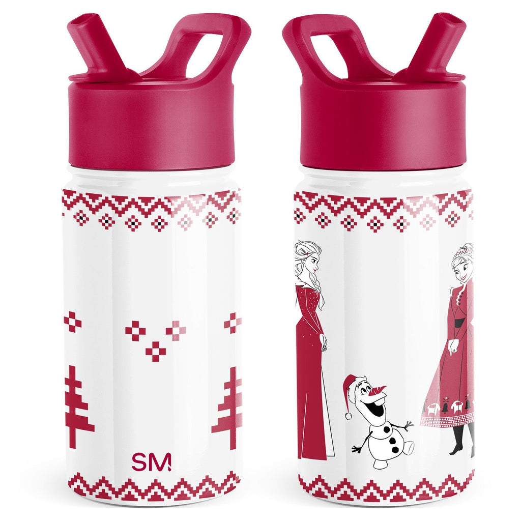 Summit Kids Water Bottle with Straw Lid - Frozen Red Dress Winter