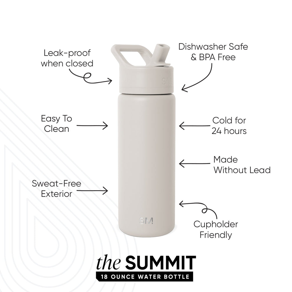 Summit Kids Water Bottle with Straw Lid - Almond Birch