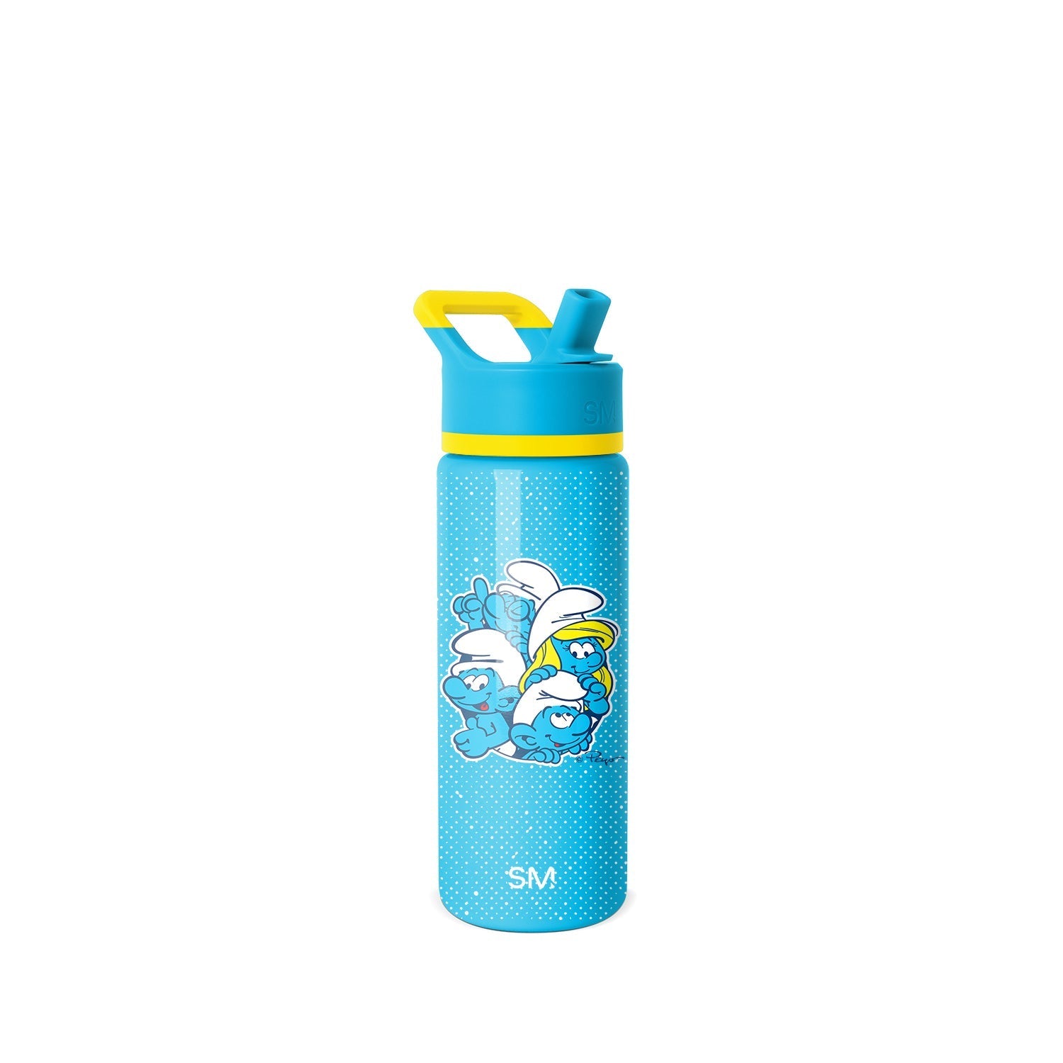 Summit Water Bottle with Straw Lid - Smurf Polka Dots