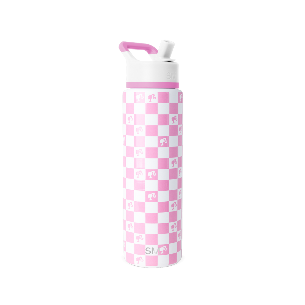 Summit Water Bottle with Straw Lid - Barbie Checkmate