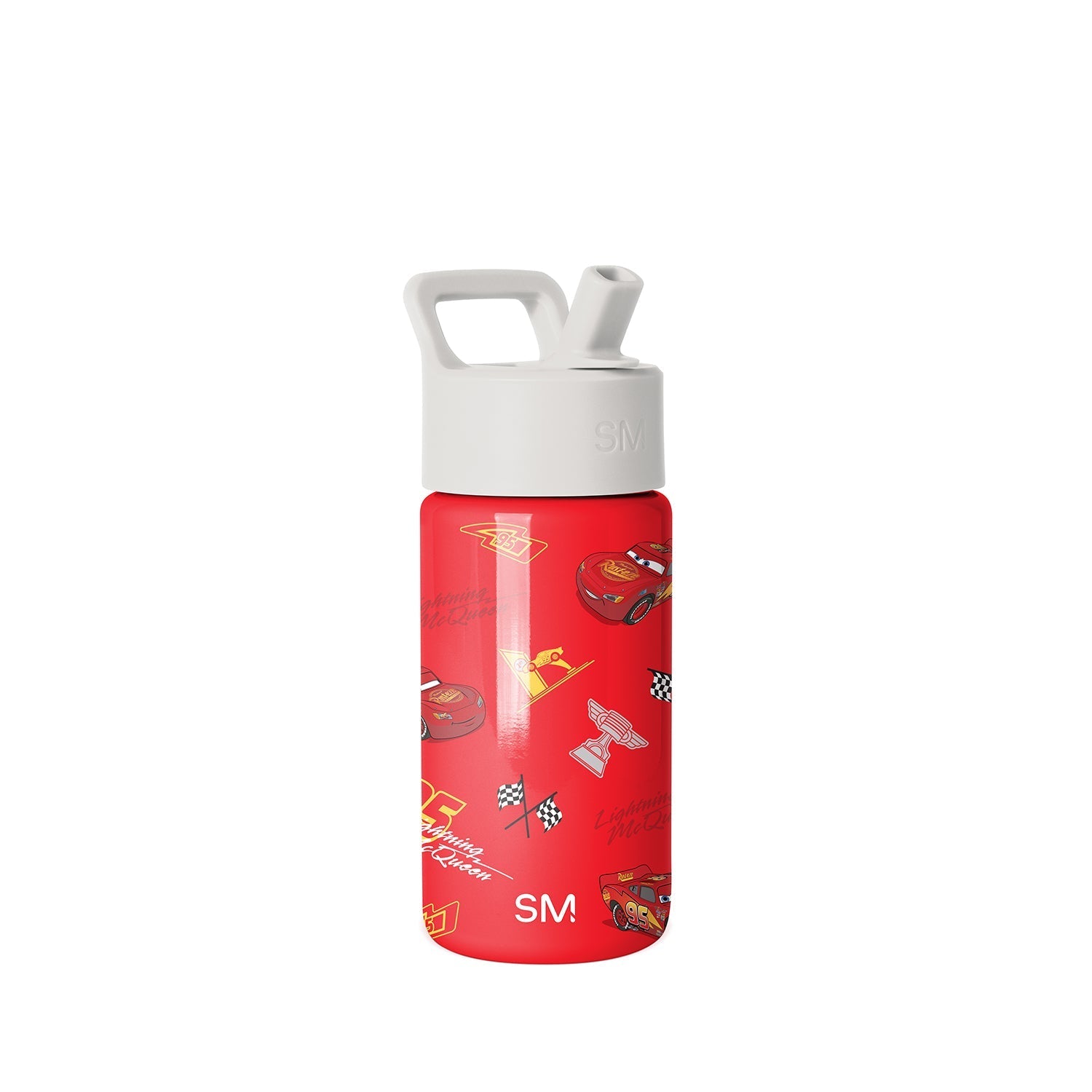 Summit Kids Water Bottle with Straw Lid - Cars Lightning Speed