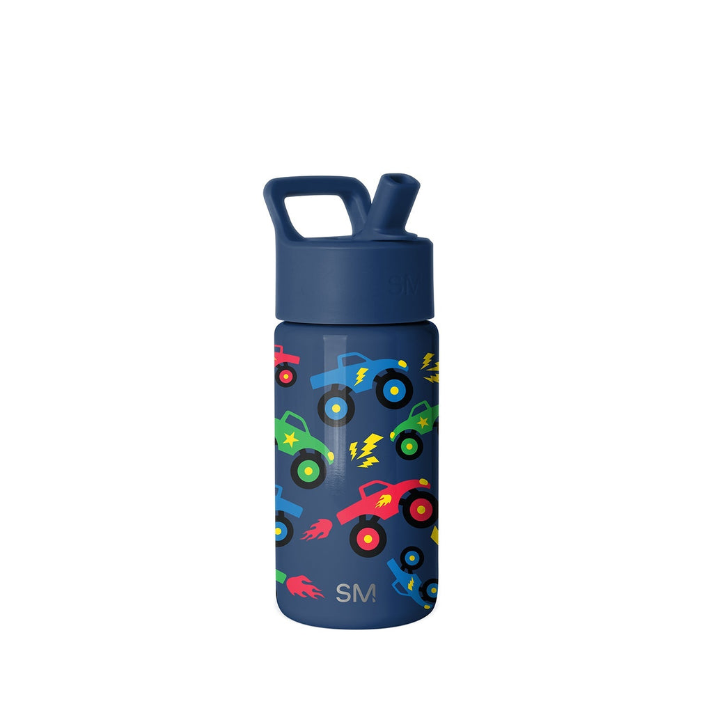 Summit Kids Water Bottle with Straw Lid - Monster Truck Rally