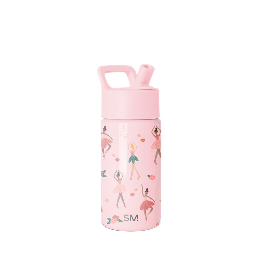 Summit Kids Water Bottle with Straw Lid - Pink Ballerina