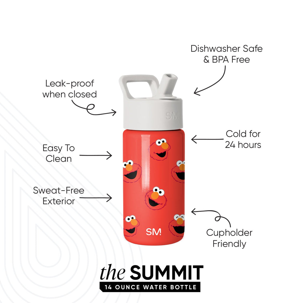 Summit Kids Water Bottle with Straw Lid - Elmo Says!