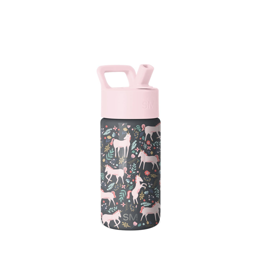Summit Kids Water Bottle with Straw Lid - Unicorn Fields