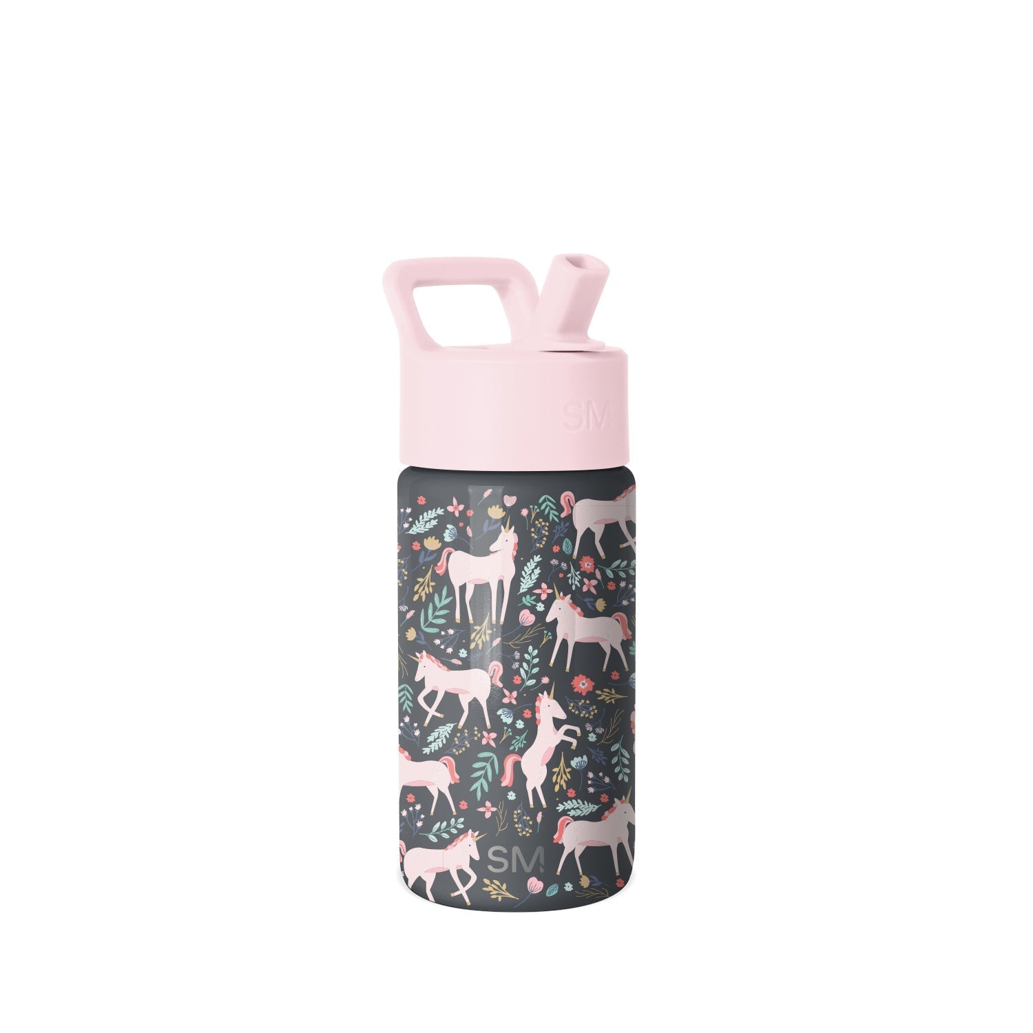 Summit Kids Water Bottle with Straw Lid - Unicorn Fields
