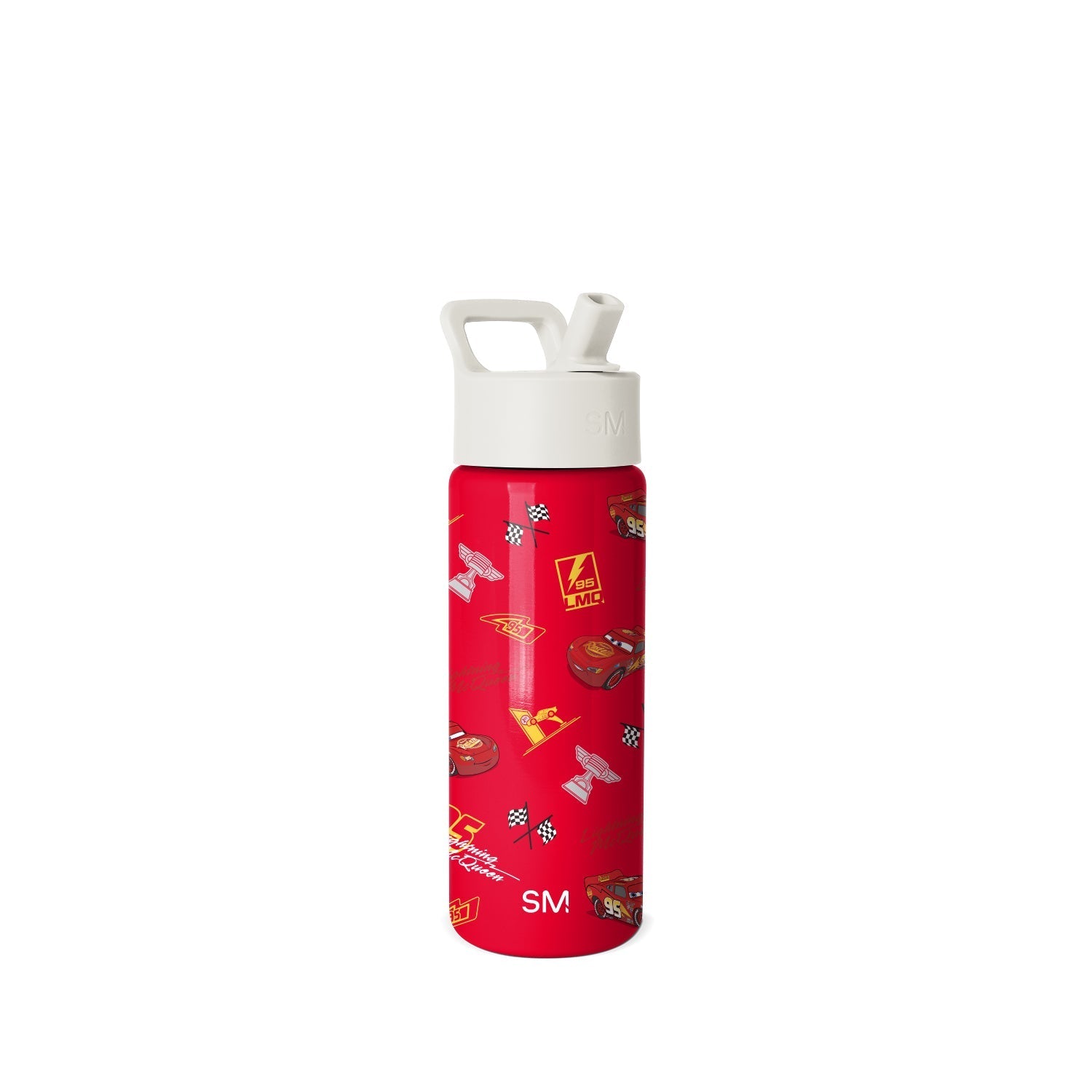 Summit Kids Water Bottle with Straw Lid - Cars Lightning Speed