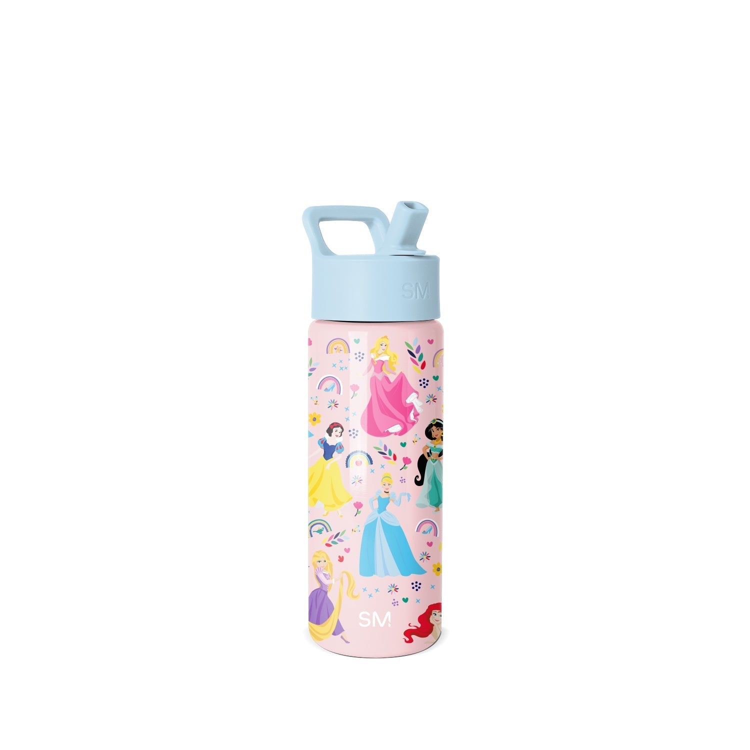 Summit Kids Water Bottle with Straw Lid - Princess Rainbows