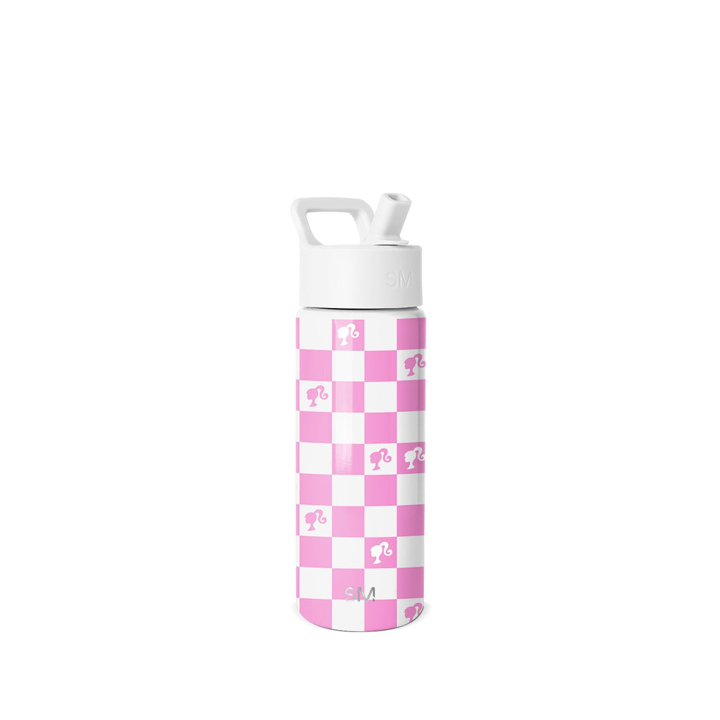 Summit Kids Water Bottle with Straw Lid - Barbie Checkmate