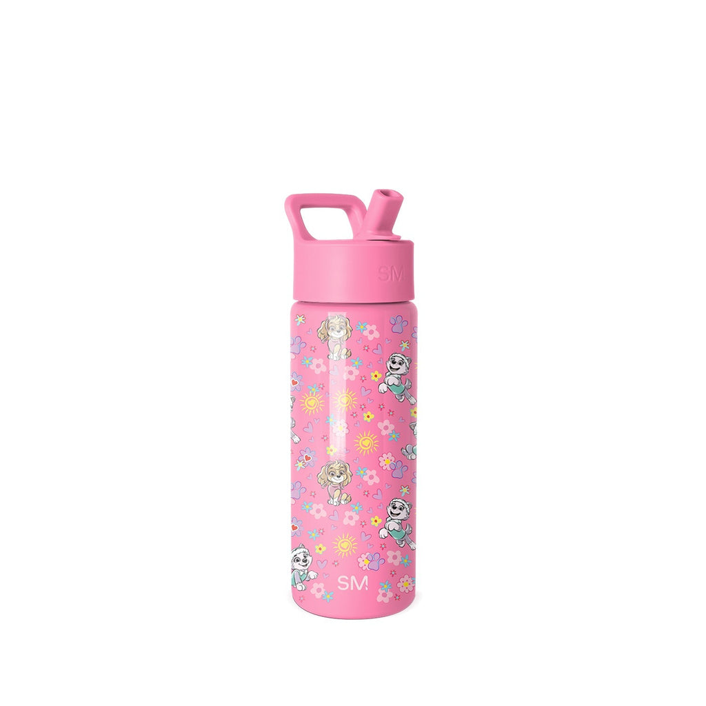 Summit Kids Water Bottle with Straw Lid - Paw Patrol Sunny Florals