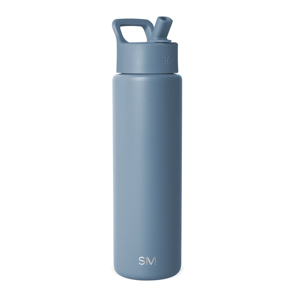 Summit Water Bottle with Straw Lid - Blue Dune