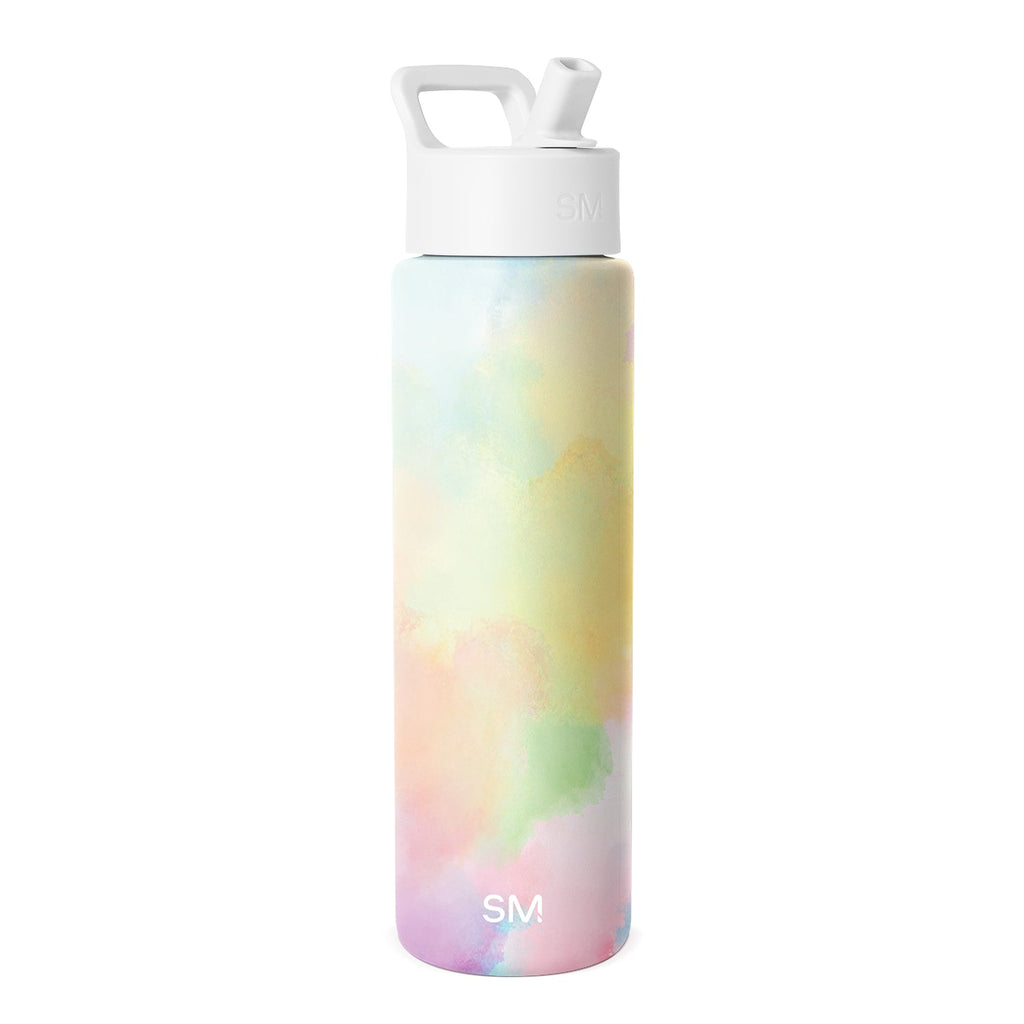 Summit Water Bottle with Straw Lid - Cotton Candy Tie Dye