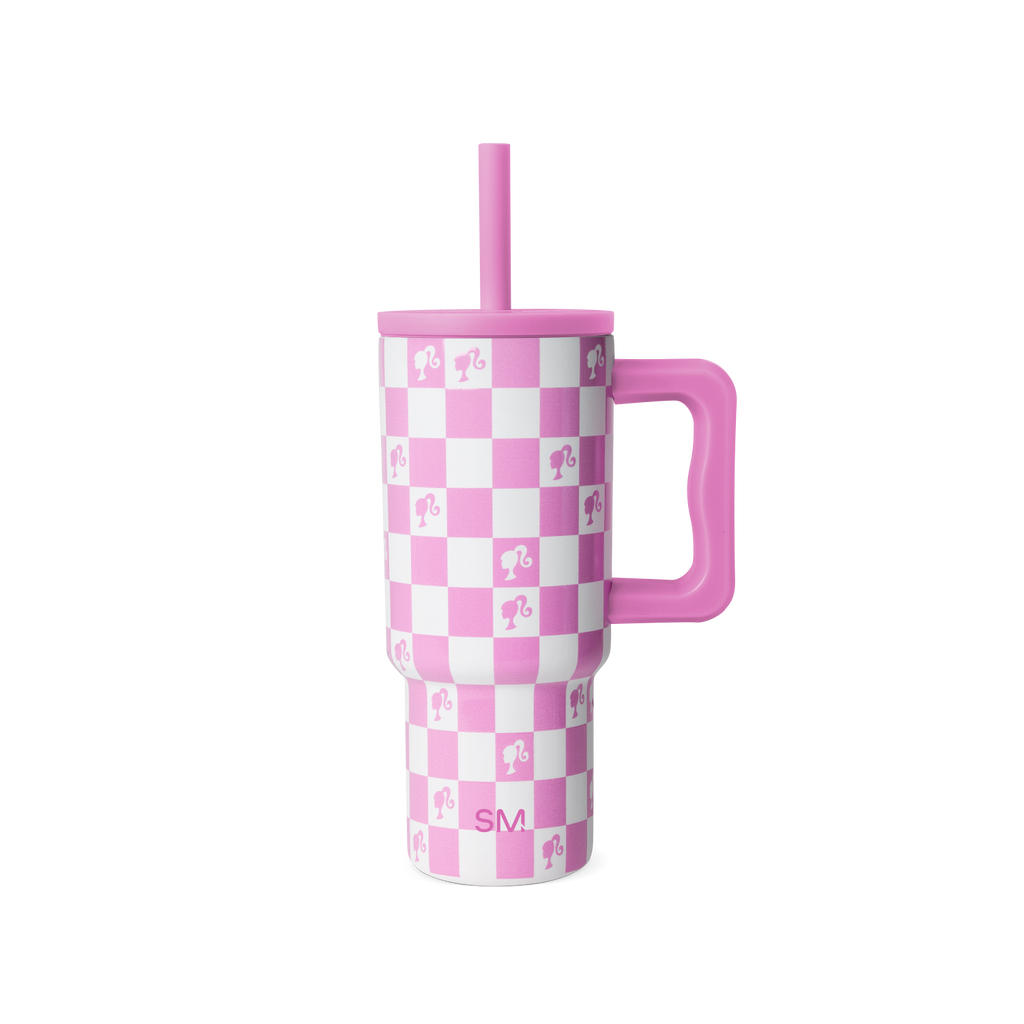 Trek Kids Tumbler with Silicone Straw Lid - Barbie Checkmate