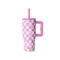 Trek Kids Tumbler with Silicone Straw Lid - Barbie Checkmate