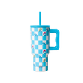 Trek Kids Tumbler with Silicone Straw Lid - Smurfs Checkmate