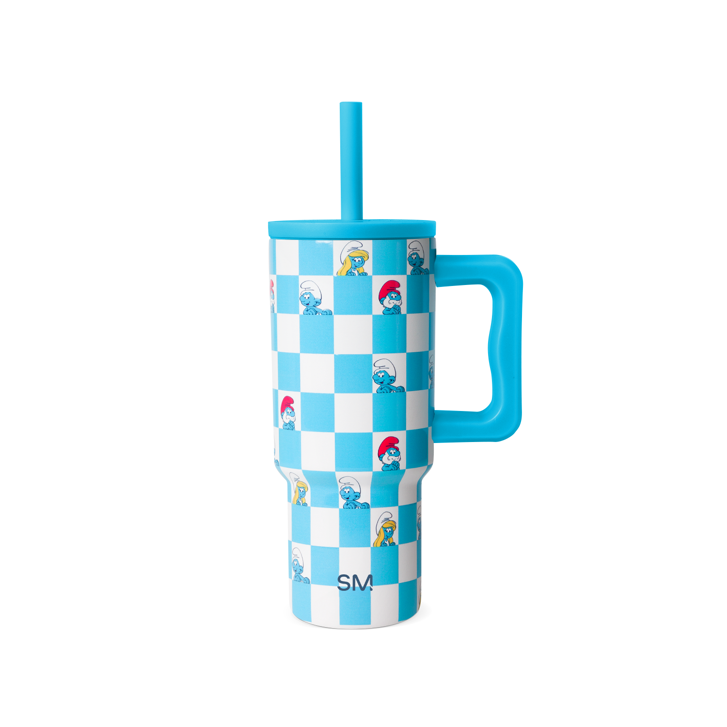 Trek Kids Tumbler with Silicone Straw Lid - Smurfs Checkmate