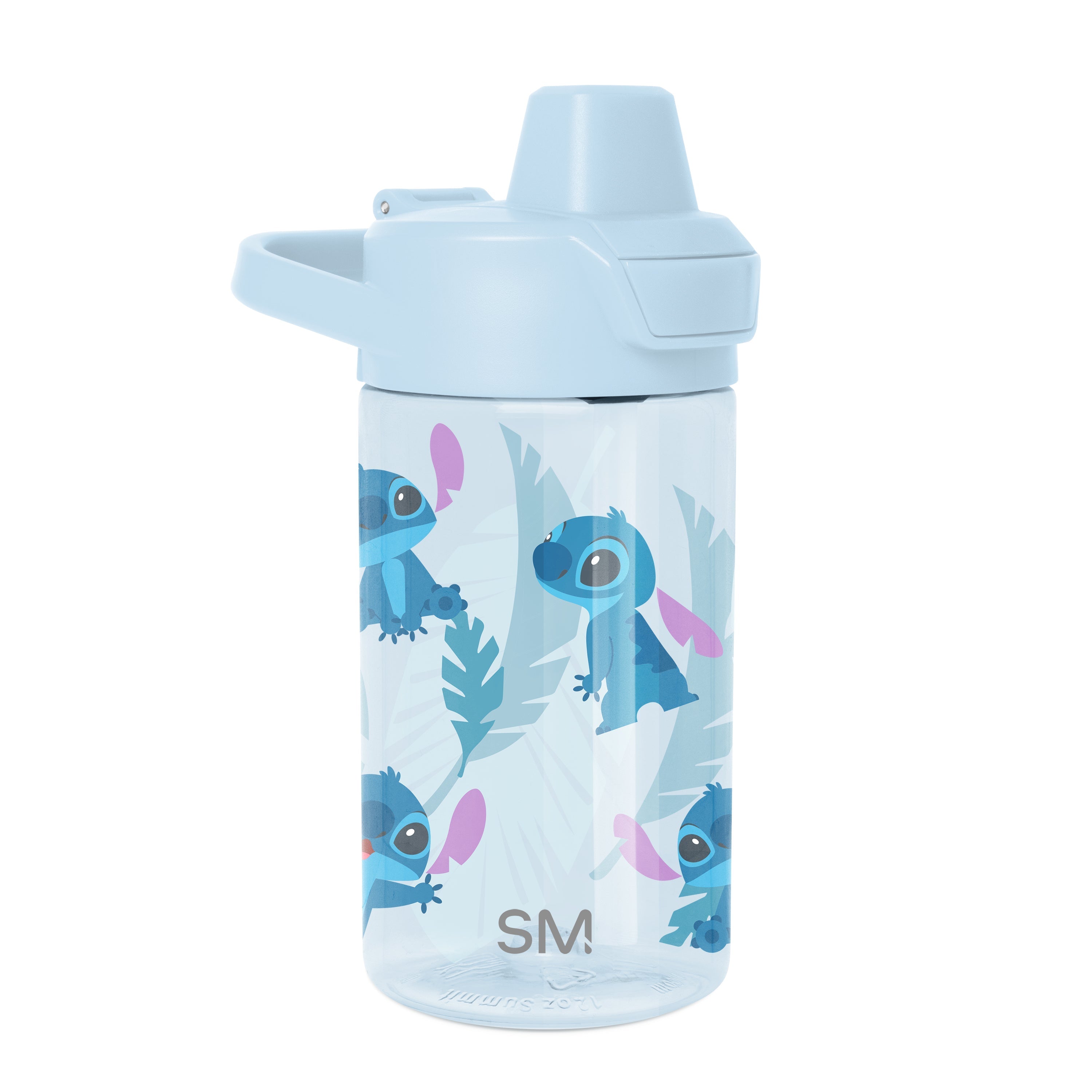 Summit Kids Plastic Water Bottle with Simple Flip Straw Lid - Tropical Stitch