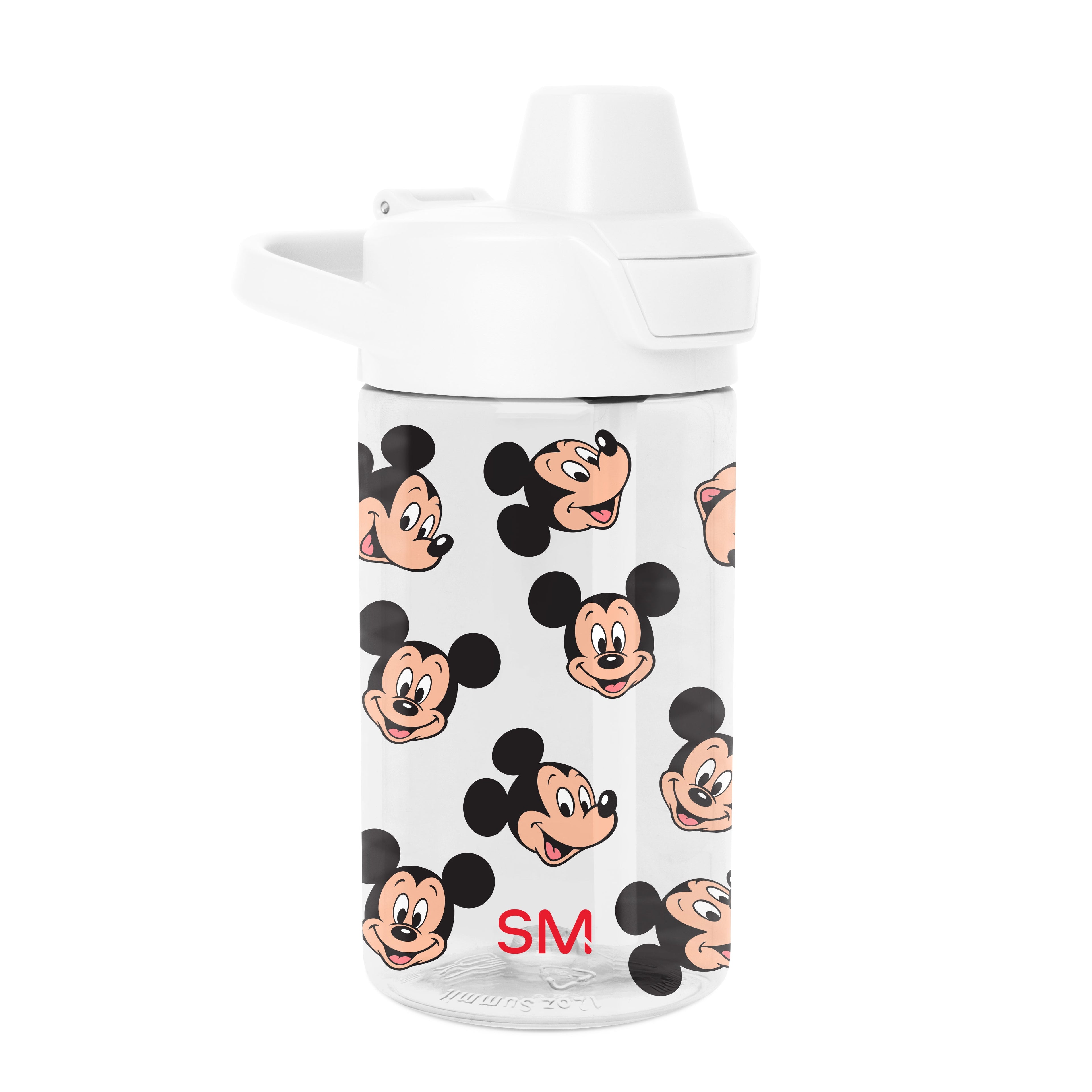 Summit Kids Plastic Water Bottle with Simple Flip Straw Lid - Mickey Mouse Fun