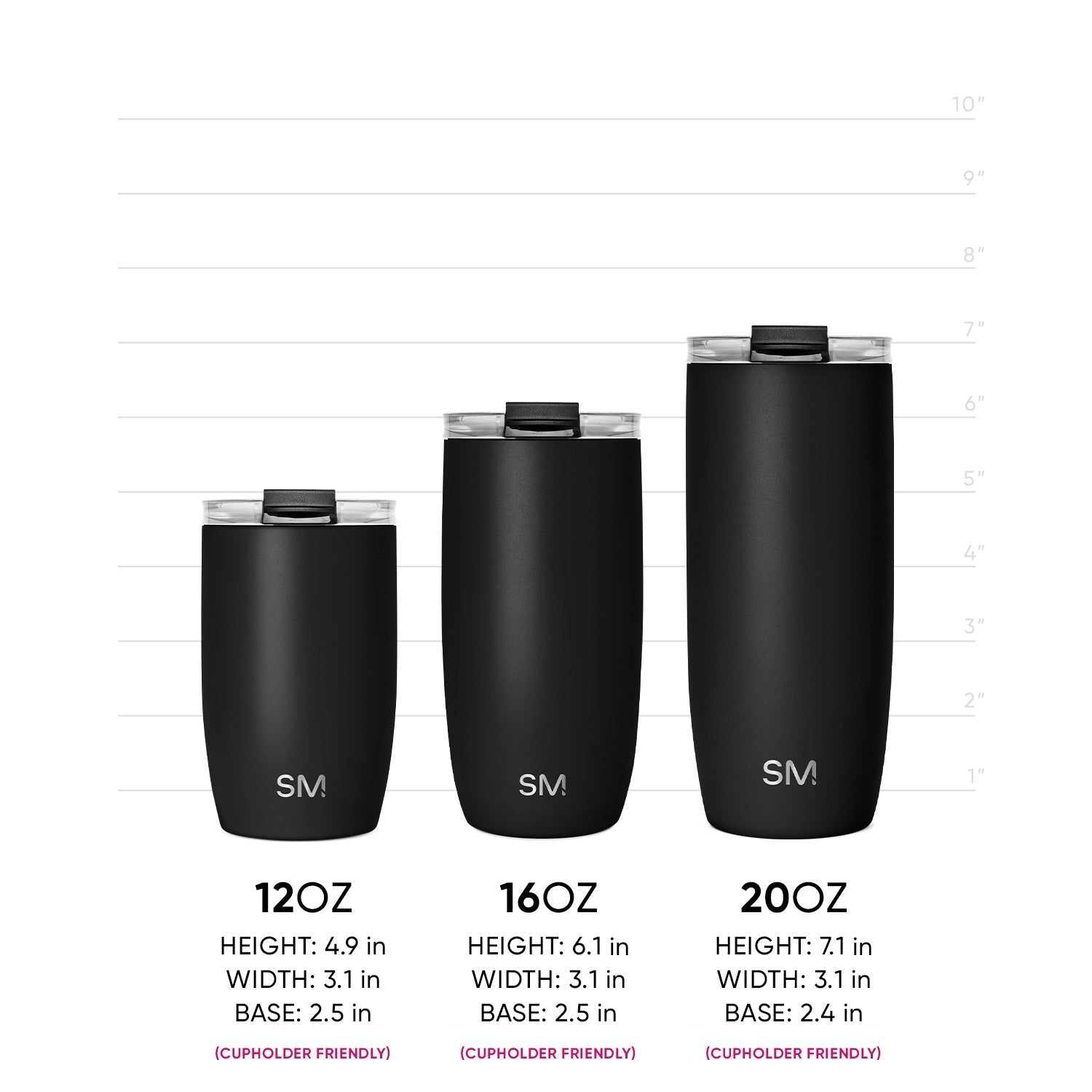 Voyager Tumbler with Clear Flip Lid \u0026 Straw - Midnight Black
